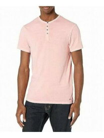 バッファロー BUFFALO DAVID BITTON Mens Kasum Pink Classic Fit Stretch Henley Shirt XL メンズ