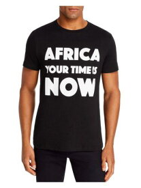 タイム AFRICA YOUR TIME Mens Black Graphic Short Sleeve T-Shirt XL メンズ