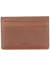 BESPOKE Men's Brown Logo Leather Card Holder メンズ