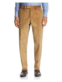 Designer Brand Mens Brown Flat Front Tapered Suit Separate Pants 38R メンズ