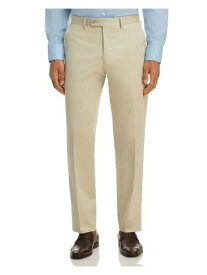 Designer Brand Mens Beige Flat Front Tapered Stretch Suit Separate Pants W44 メンズ