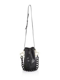 Tara Zadeh Women's Black Leather Bucket Bag Leather Adjustable Strap Bucket Bag レディース