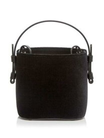 NICO GIANA Women's Black Suede Adjustable Strap Bucket Bag レディース