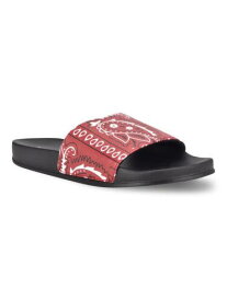 ナインウエスト NINE WEST Womens Red Gradient Iridescent Sandbar Wedge Slip On Slide Sandals 8 M レディース