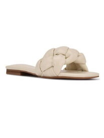 ナインウエスト NINE WEST Womens Ivory Sonet Square Toe Block Heel Slip On Slide Sandals 6 M レディース