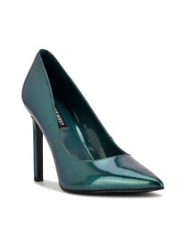 ナインウエスト NINE WEST Womens Green Iridescent Tatiana Stiletto Slip On Pumps Shoes 5 M レディース