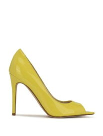 ナインウエスト NINE WEST Womens Yellow Patent Padded Prizz Stiletto Slip On Pumps 6.5 M レディース