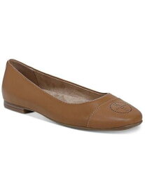 GIANI BERNINI Womens Beige Aerinn Square Toe Slip On Leather Flats Shoes 5.5 M レディース