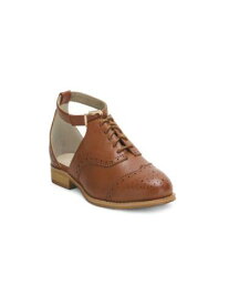 ウォンテッド WANTED Womens Brown Adjustable Cherub Wingtip Toe Block Heel Oxford Shoes 6 レディース