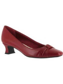 イージーストリート EASY STREET Womens Red Waive Square Toe Flare Slip On Pumps Shoes 10 M レディース