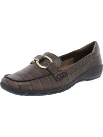 イージー ピリット EASY SPIRIT Womens Black Moc Toe Arch Support Slip On Leather Loafers 6 レディース