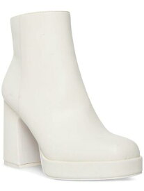 メデン MADDEN GIRL Womens White 1 Platform Activatte Toe Block Heel Booties 9.5 M レディース