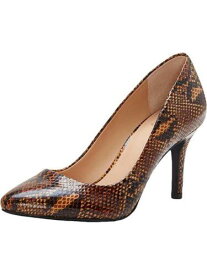INC Womens Brown Snakeskin Zitah Pointed Toe Stiletto Slip On Pumps Shoes 6 M レディース