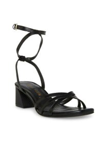 アンクライン ANNE KLEIN Womens Black Wrap Malinda Square Toe Block Heel Sandals Shoes 9 レディース