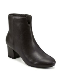 イージー ピリット EASY SPIRIT Womens Brown Karen Almond Toe Block Heel Leather Booties 7.5 M レディース