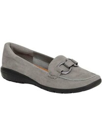 イージー ピリット EASY SPIRIT Womens Gray Avienta Toe Wedge Slip On Leather Loafers Shoes 8 M レディース