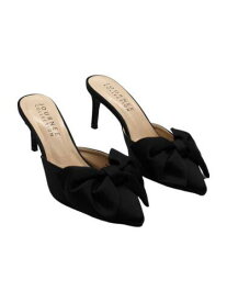 ジュルネ コレクション JOURNEE COLLECTION Womens Black Tiarra Toe Stiletto Slip On Heeled Mules Shoes 9 レディース