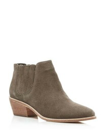 ジョイー JOIE Womens Gray Barlow Round Toe Block Heel Slip On Leather Booties 39.5 レディース