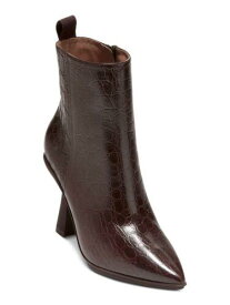 コールハーン COLE HAAN Womens Brown Grand Ambition York Toe Sculpted Heel Leather Booties 8 B レディース