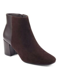 イージー ピリット EASY SPIRIT Womens Brown Tamara Almond Toe Block Heel Leather Boots Shoes 9.5 レディース