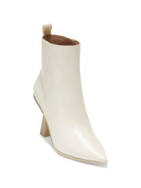 コールハーン COLE HAAN Womens Ivory Pull Tab Grand Ambition Toe Flare Leather Booties 5 B レディース