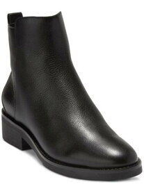コールハーン COLE HAAN Womens Black Padded River Almond Toe Block Heel Leather Booties 8 B レディース