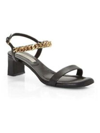 STELLAMCCARTNEY Womens Black Designer Heel Type Chain Falabella Heeled Sandal 37 レディース