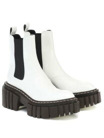 STELLAMCCARTNEY Womens White 2 Platform Heel Emilie Almond Toe Boots Shoes 38 レディース