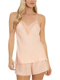 LINEA DONATELLA Womens Coral Spaghetti Strap Cami Top and Shorts Pajamas L レディース