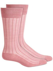ALFATECH BY ALFANI Womens Pink Tonal Stripes Anti-Odor Seamless Crew Socks レディース