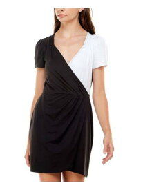 ULTRA FLIRT Womens Black Short Sleeve Short Party Sheath Dress S レディース