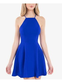 スマート B. SMART Womens Blue Lace-back Sleeveless Short A-Line Dress 7 レディース