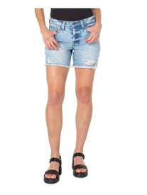 EARNEST SEWN NEW YORK Womens Blue Pocketed Button Fly Hem Shorts Shorts 30 レディース