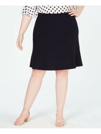 BAR III Womens Navy Knee Length A-Line Formal Skirt Plus Size: 16W レディース