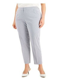 KASPER Womens Gray Chambray Pocketed Zippered Ankle-length Pants Plus 24W レディース