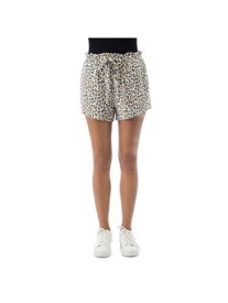 B COLLECTION Womens Beige Pocketed Drawstring Waist Animal Print Shorts XL レディース