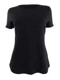 BAR III Womens Black Stretch Short Sleeve Scoop Neck Wear To Work Top XS レディース