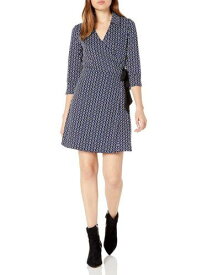 LAUNDRY Womens Black Printed Collared Short Wrap Dress Size: SP レディース