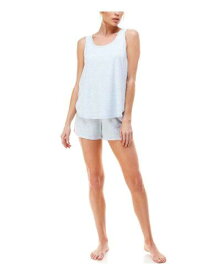 ROUDELAIN Womens Gray Elastic Band Sleeveless Tank Top and Shorts Pajamas S レディース