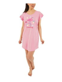 MUNKI MUNKI Intimates Pink Curved Hem Sleep Shirt Pajama Top XL レディース