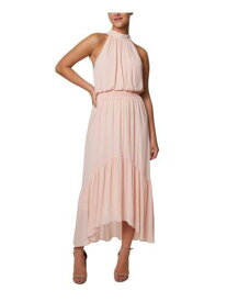LAUNDRY Womens Pink Tie Lined Sleeveless Halter Midi A-Line Dress 14 レディース