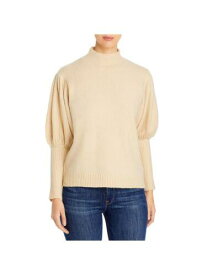 エラン ELAN Womens Beige Pouf Sleeve Turtle Neck Wear To Work Sweater L レディース