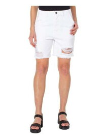EARNEST SEWN NEW YORK Womens White Zippered Hems High Waist Shorts 25 レディース