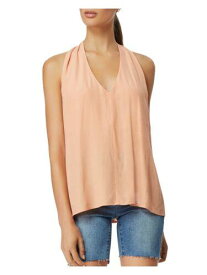 HABITUAL Womens Orange Zippered Crisscross Back Sleeveless Halter Top L レディース