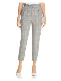 カップケーキアンドカシミア CUPCAKES AND CASHMERE Womens Gray Paperbag Plaid Wear To Work High Waist Pants 2 レディース