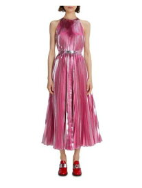 クリストファーケイン CHRISTOPHER KANE Womens Pink Belted Lined Crystal Accordion Pleat Dress 10 レディース