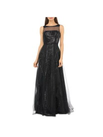 CARMEN MARC VALVO INFUSION Womens Black Lined Illusion Sleeveless Formal Dress 2 レディース