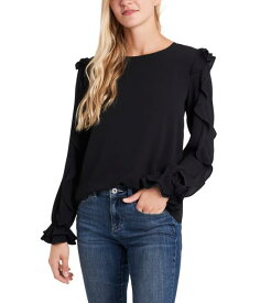 CeCe Long Sleeve Blouse with Ruffle Sleeve Detail レディース