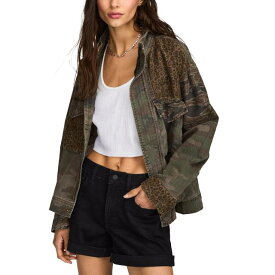 Lucky Brand ラッキー Patchwork Camo Cropped Jacket レディース