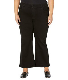 NYDJ Plus Size Waist Match Relaxed Flare in Black Rinse レディース